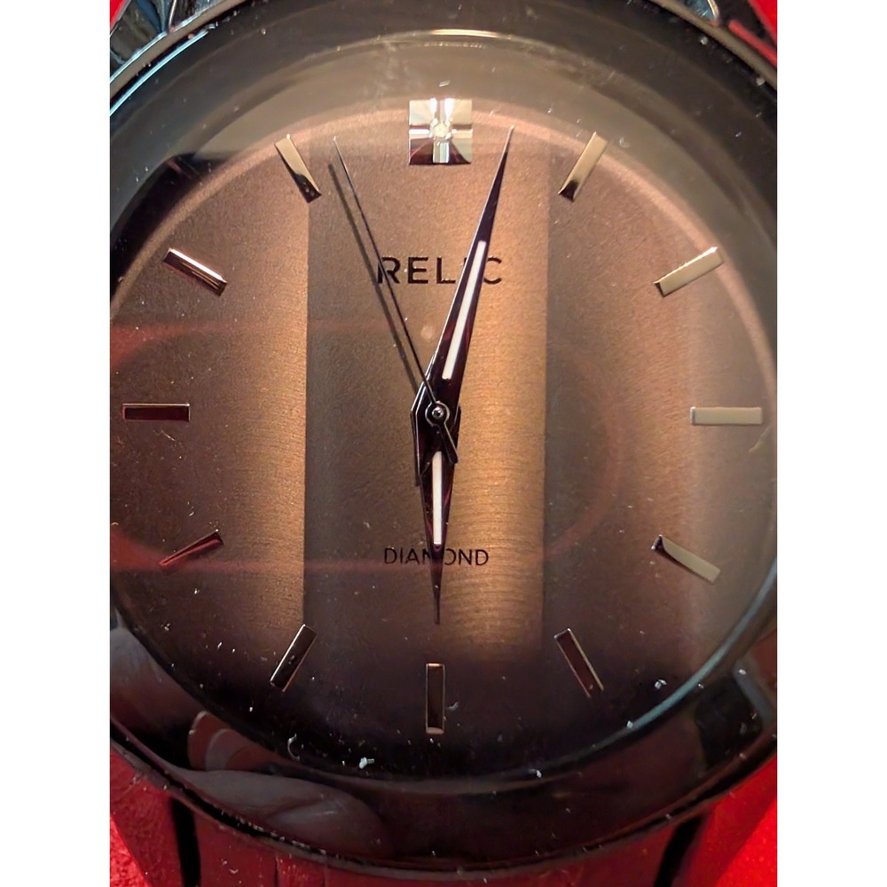 Fossil Relic Men's Rylan Three-Hand, Black Stainless Steel Watch